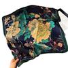 Women's Retro Fashion Mulberry Silk Feel Square Scarf - Summer Faux Satin, Sun Protection, 90cm