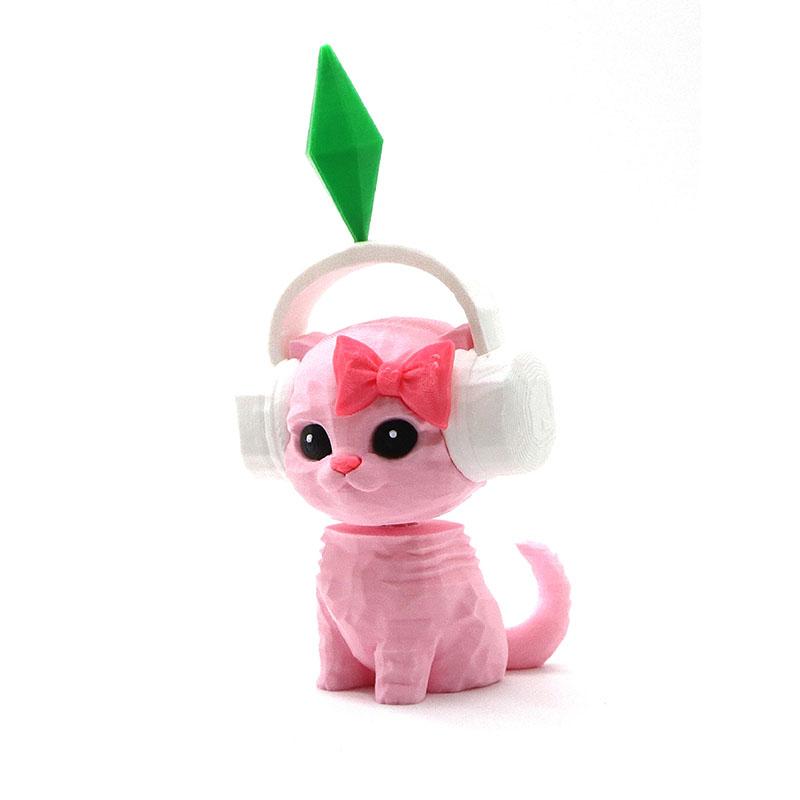 

Dancing Cat Car Decor Itemation Pendant 3D Printed Swinging Cat Suitable For Car Desktop And Bookshelf Display Game Doll Collection