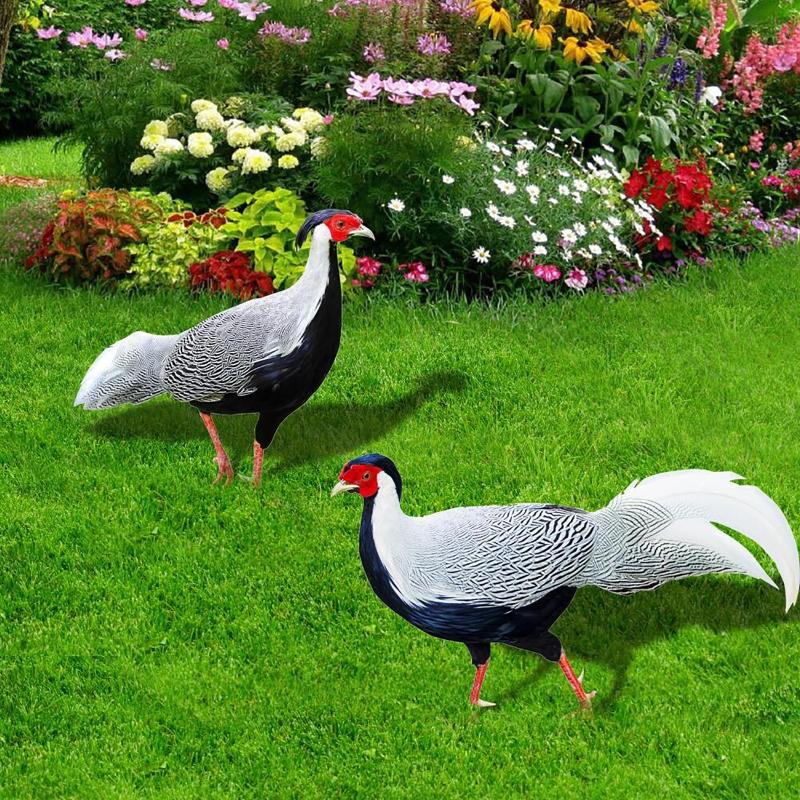Chicken Garden Stakes Ornaments Rooster Hen Lawn Insert Signs Outdoor Decoration Animal Sculpture Statue Yard Signs