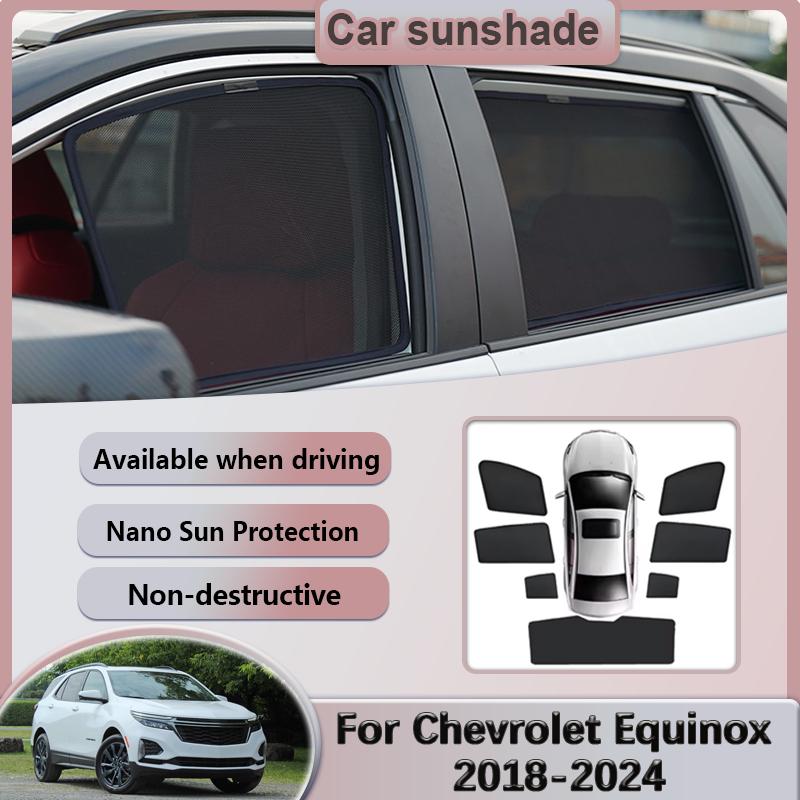 Car Mesh Sunshade For Chevrolet Equinox 2018~2024 MK3 Windshield Privacy Curtains Heat Insulation Sunscreen Visors Accessories