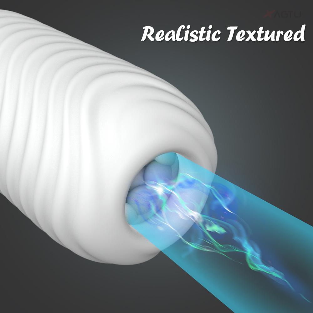 Silicone Pocket Pussy Stretchable Male Masturbation Goods Glans Stimulator Open-ended Penis Massager Trainer Adult Sex Toy Men
