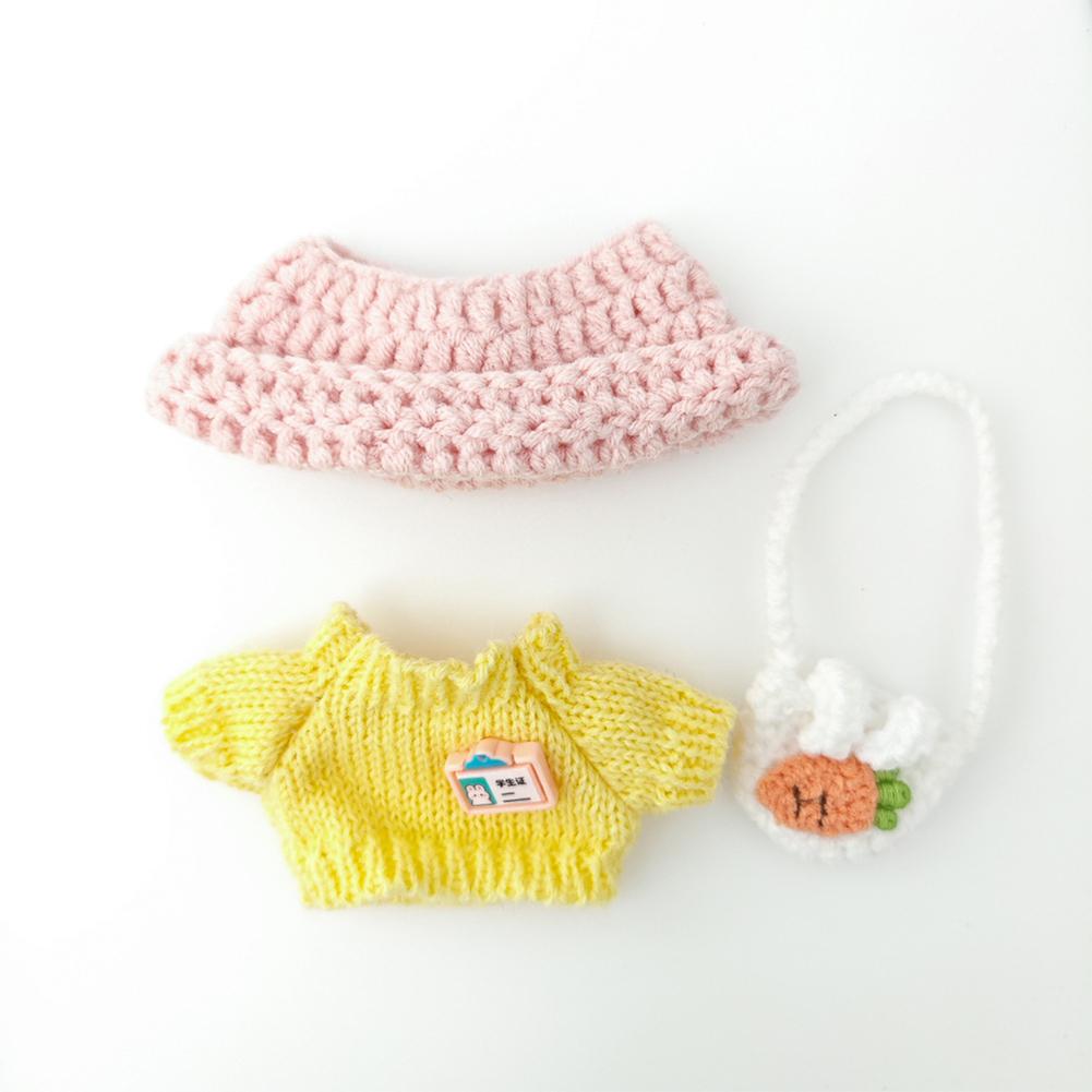 For 17cm Labubu Dukkeklær Moteklær Hettegensere Dukkeklær Fargematch Hettegensere Dukker Tilbehør Søt dekorasjon Små kluter