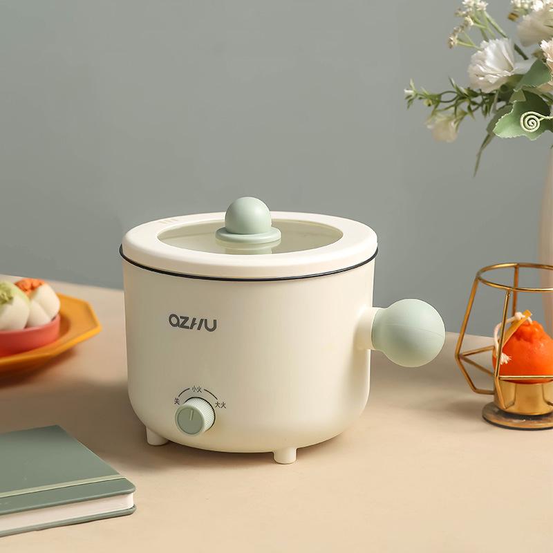 Compact Multi-Functional Electric Cooker: Low-Power Non-Stick Instant Noodle, Steamer & Double Layer Pot