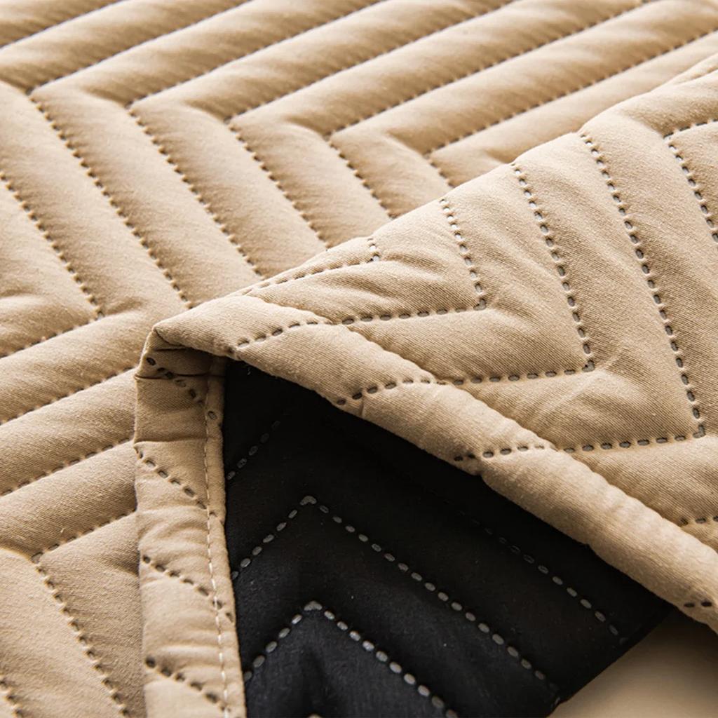 Winter Thermal Warm Folder Cotton Curtain Cold proof Windbreak Soundproof Blackout Beige Curtains for Living Room and Bedroom