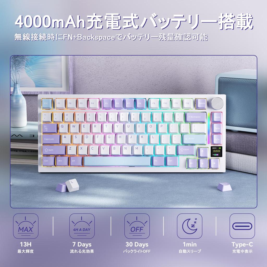 MAMBASNAKE x ATTACK SHARK X820ULTRA Custom Mechanical Keyboard Free Illuminated Hot Interchangeable RGB LED LCD Quiet Large High High Value for Shark