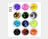 Nail Art 12-Color Glitter Caviar Set with Gold & Silver Foil