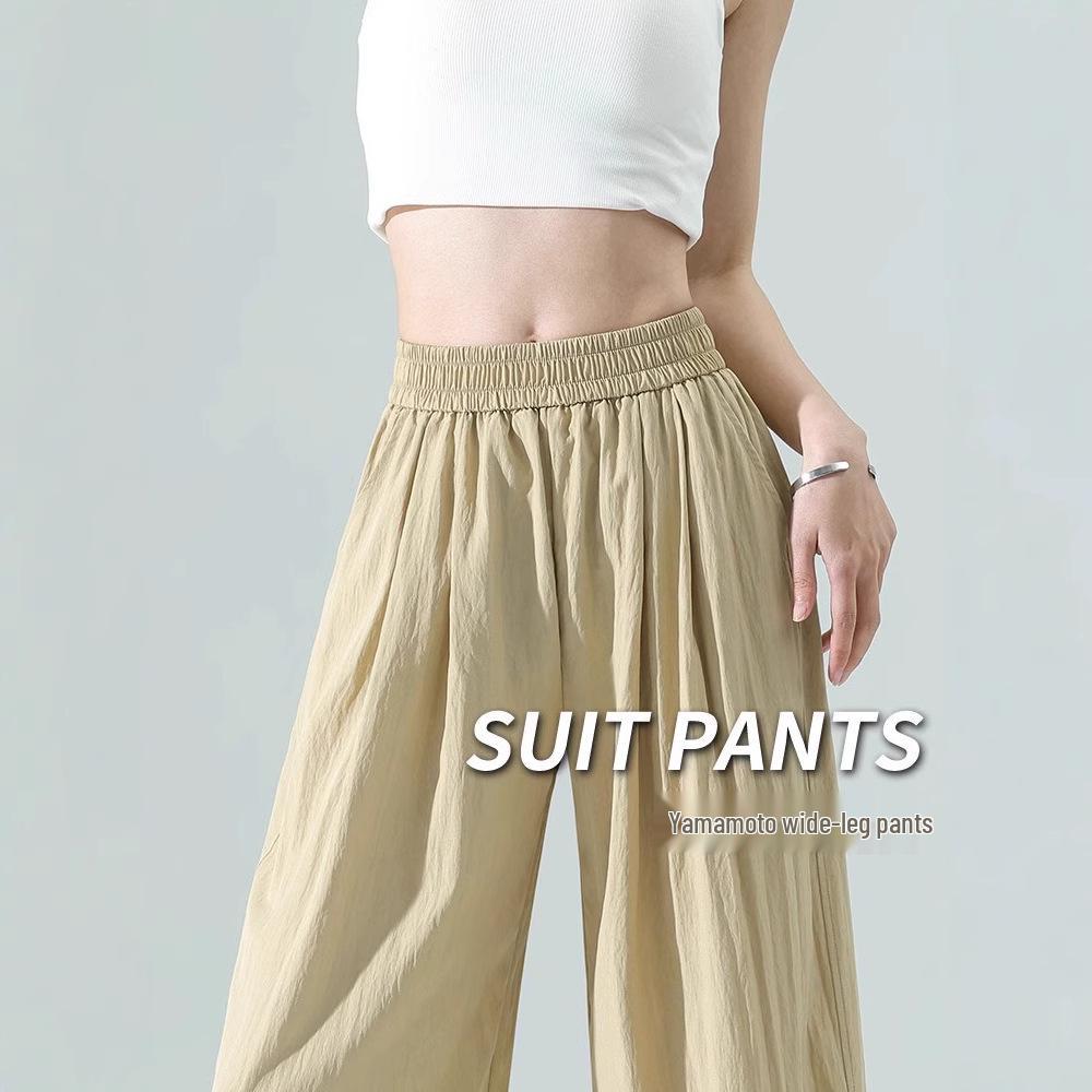 Drapey Wide Leg High Waist Summer Pants for Women - Slimming and Floor-Length, Yamamoto Style 2025