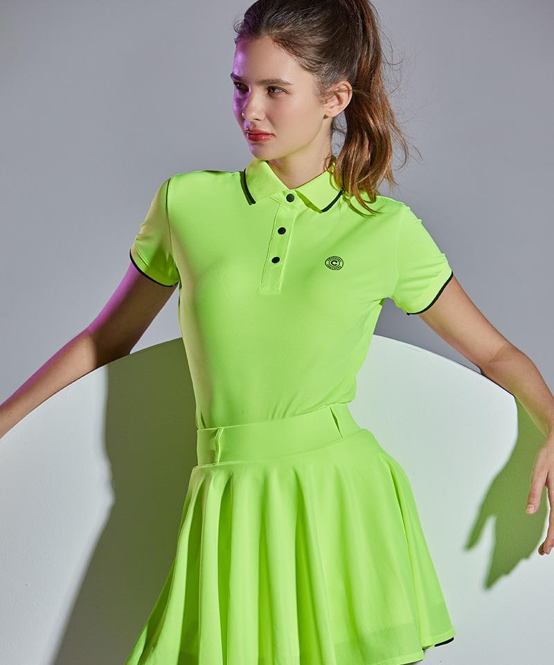 CHUCUCHU C24Ss-Ts037W Ten Knit Collar Polo Shirt