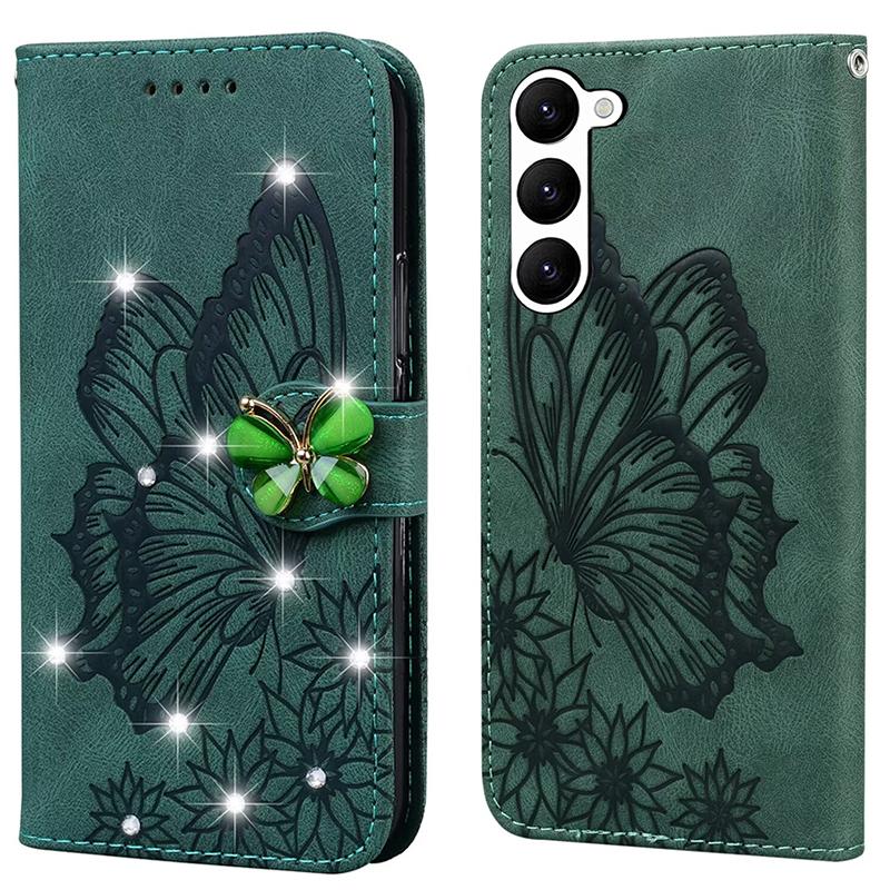 Shiny Glitter Wallet Leather Case For Samsung Galaxy S26 Ultra S25 S24 FE S23 S22 Plus A15 A16 A26 A36 A56 A34 A54 A55 A37 A57