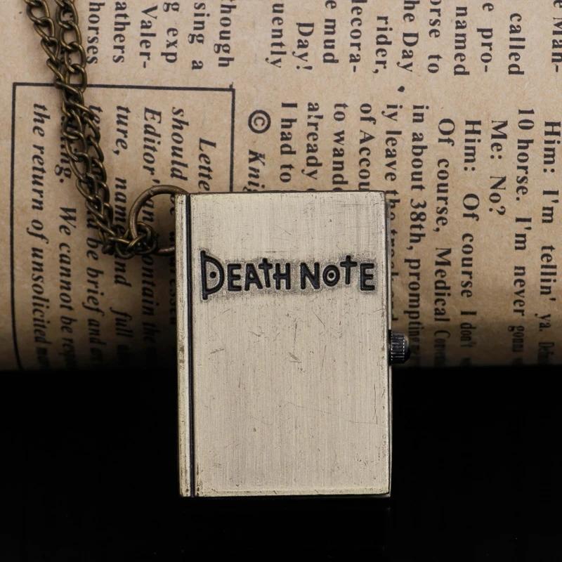 

Bronze Pendant Necklace Quartz Pocket Watch Anime Death Comes Fob Chain Watch Clock Men s and Children s Best Holiday Gift коричневый