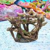 Aquarium Fish Tank Vintage Decorative Bridge Landscape Ornaments Tree Plants Wood Design Pet