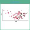 Exquisite 3d Room Peach Blossom Flower Butterfly Vinyl Wall Stickers For Elegant Decor