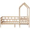 vidaXL Daybed with Canopy 80 x 200 cm Solid Pine Wood