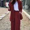 Korean Style 2025 Loose Casual Padded Shoulder Suit Jacket - Multiple Colors