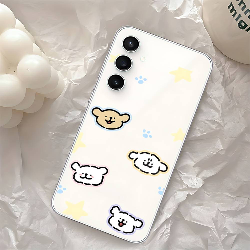 Cute M-Maltese-S Phone Case For Samsung Galaxy Transparent Cover A52 A12 A51 S21 Edge S22ULTRA S23 S24 S20LITE Plus Ultra