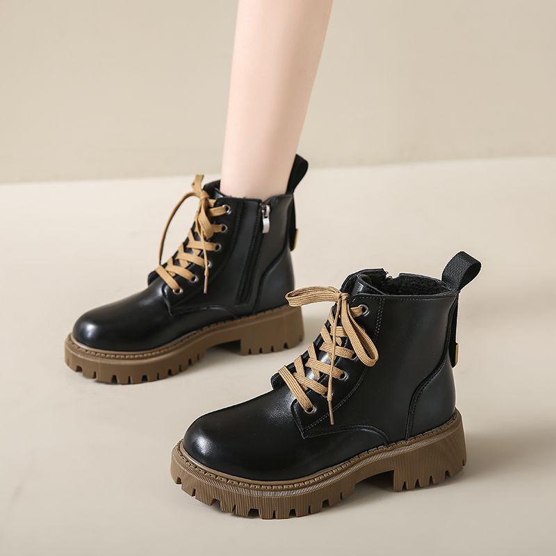 Fashion Woman Short Shoes Height Increasing British Style Soft Thick Platform Booties Hot High Quality Y2k Autumn Ankle Boots for Women