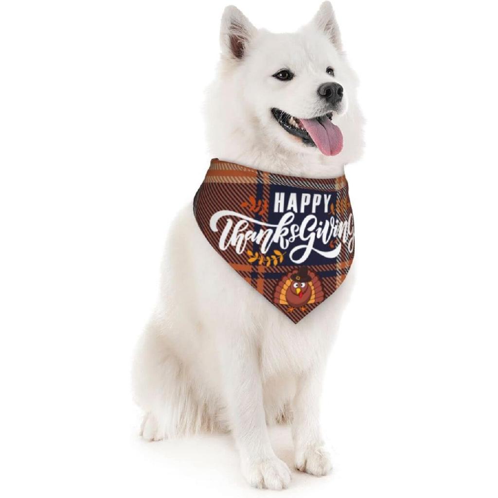 Thanksgiving Cute Turkey Dog Bandana Scarf Triangle Bibs Pet Accessories Cat Kerchief