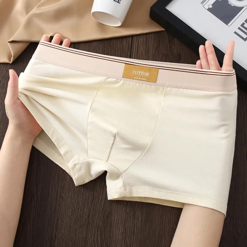 Herren Unterwäsche Hombre Slips Boxershorts Bequeme Atmungsaktive Baumwollunterwäsche Sexy Unterwäsche Einfarbige Boxershorts