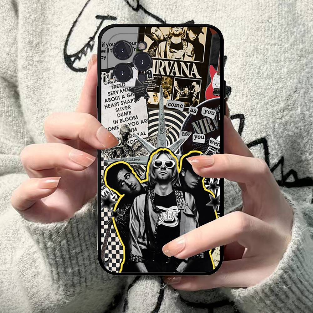 

N-Nirvanaes Rock Band Phone Case For IPhone 17 16 15 Plus X 14 11 12 13 Mini Pro Max Mobile Case iPhone 12
