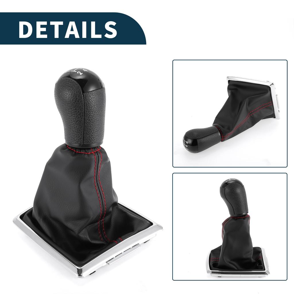 TUCKBOLD Gear Shift Knob Cover for Ford Focus MK2 Plastic Faux Leather 2004-2008 (1pc)