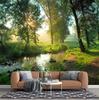 Forest Stream Wallpaper 3d Natural Scenery Forest Wall Mural Living Room Bedroom Mural Home Decor