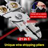 Multi Functional Wire Stripping Pliers 21in1 Crimper Stripper Hand Pen Tools With For Electrici U1R6
