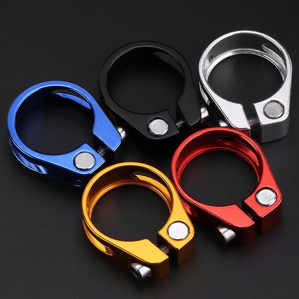 Aluminum Alloy Bike Seat Post Clamp 28.6mm Bicycle Seatpost Tube Clip Bicycle Seatpost Clamp for Mountain Bike Road Bike