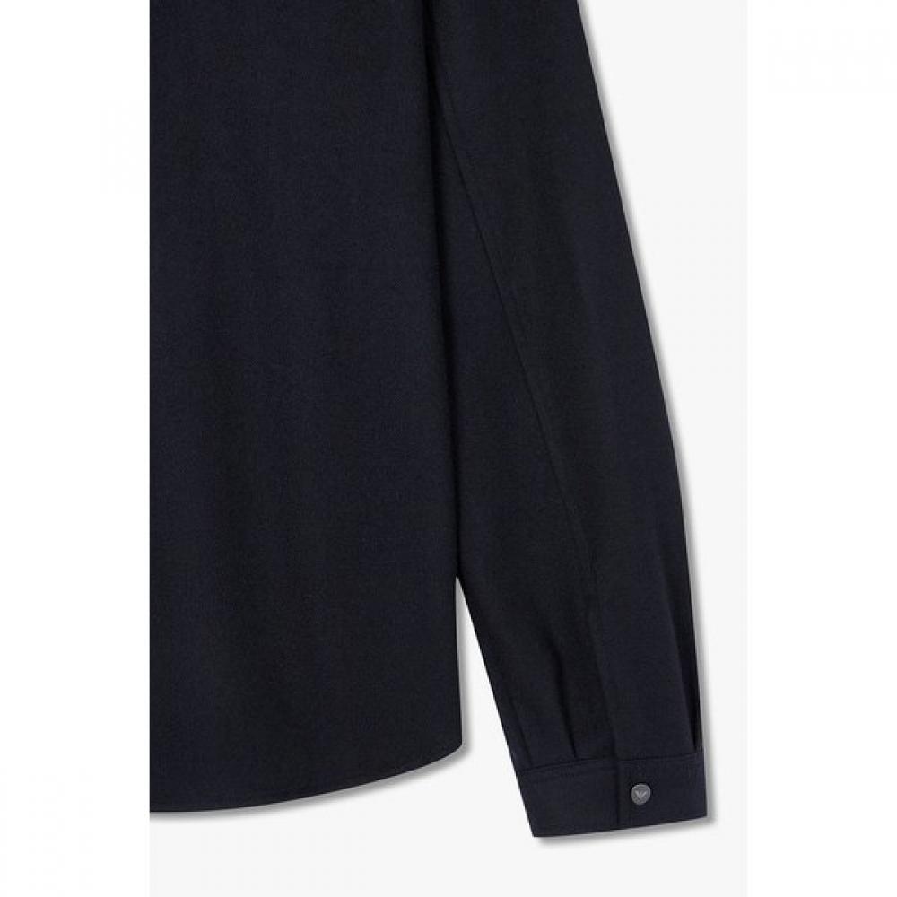 Emporio Armani Women Snap Button Brush Wool Shirt A525303502