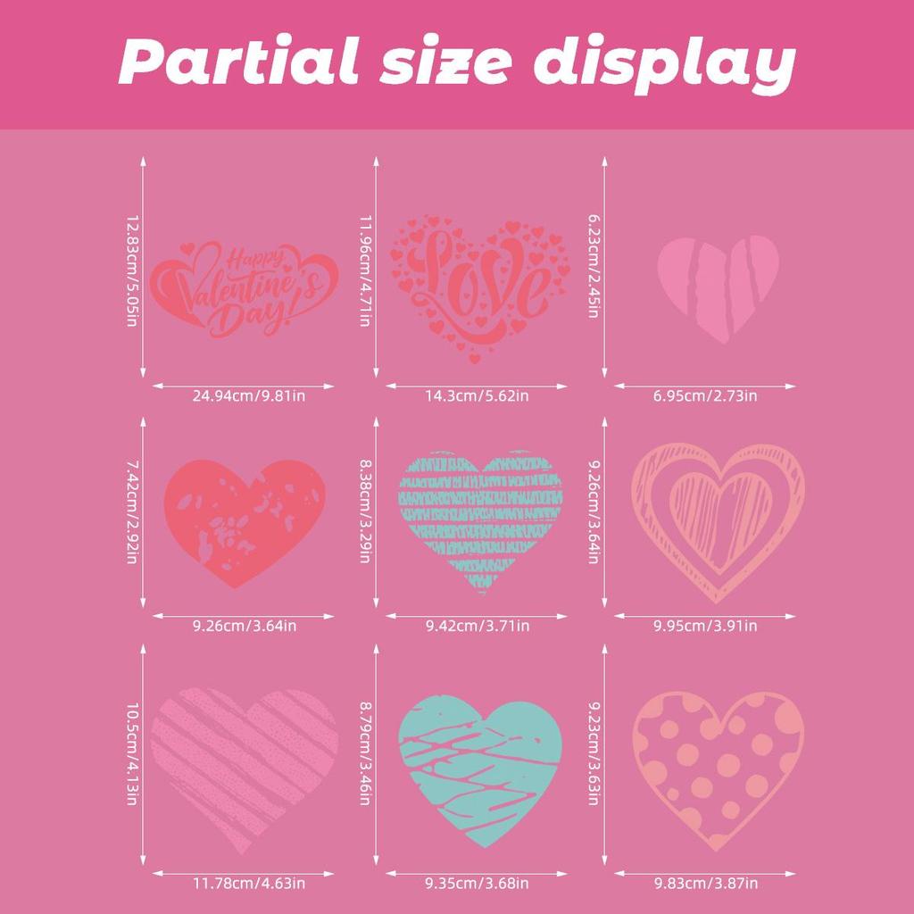 Heart-shaped Electrostatic Valentine's Day Wall & Window Stickers - 2026 Edition