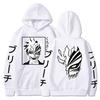 Bleach Kurosaki Ichigo Anime Harajuku Felpe con cappuccio Cartoon gotico Manga Mask Boy Graphic Uomo Donna Inverno Felpe a maniche lunghe