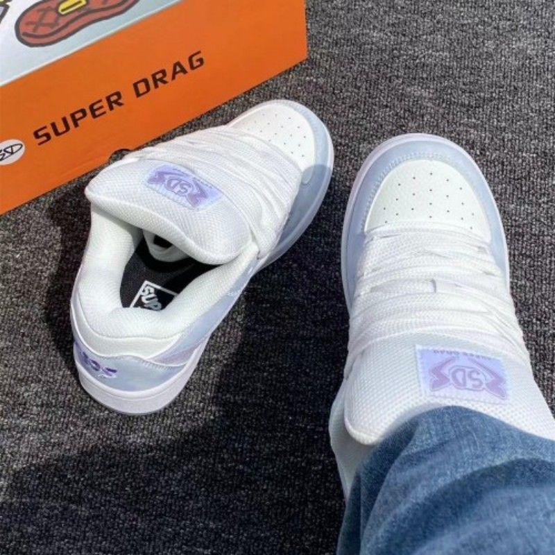 Dopamin lila Blitz Turnschuhe Damen Original Retro Brotschuhe Trendige Nische Vielseitig Abriebfest Studenten Freizeitschuhe