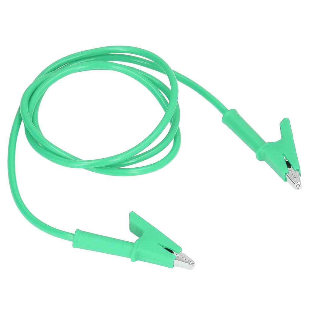 Crocodile Clip Test Dual Ended 10mm Opening Testing Cable Wire for Battery VehicleGreen