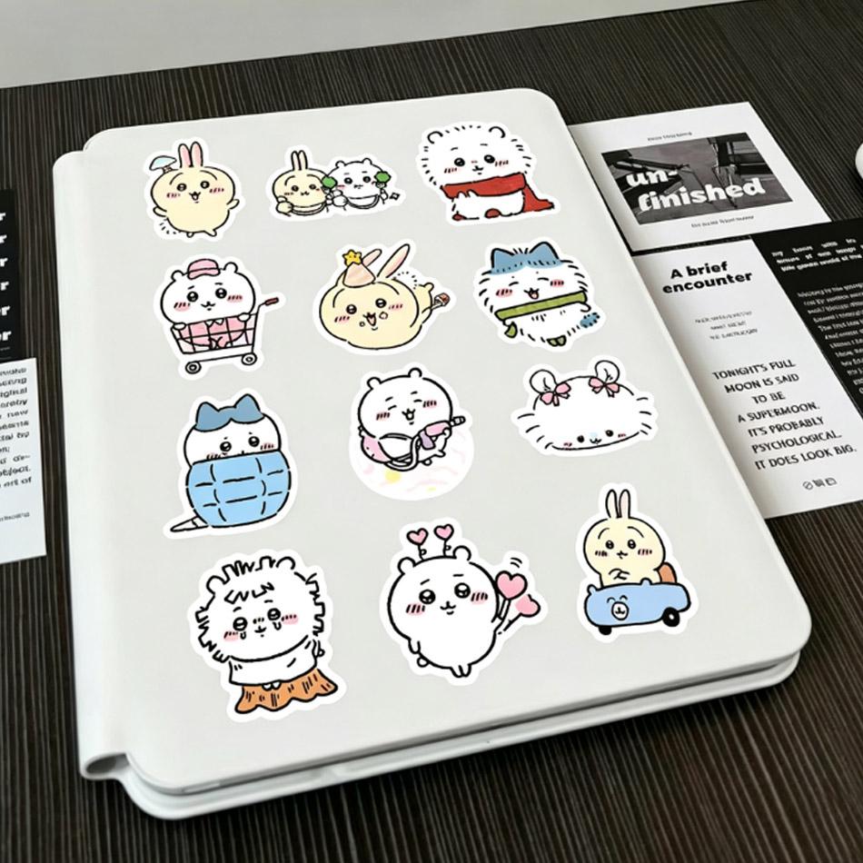 Top Selling 100pcs Kawaii Jiikawa Cartoon Stickers Decorative Desk Laptop Scrapbook LuggageCute Graffiti Sticker for Kids Gift