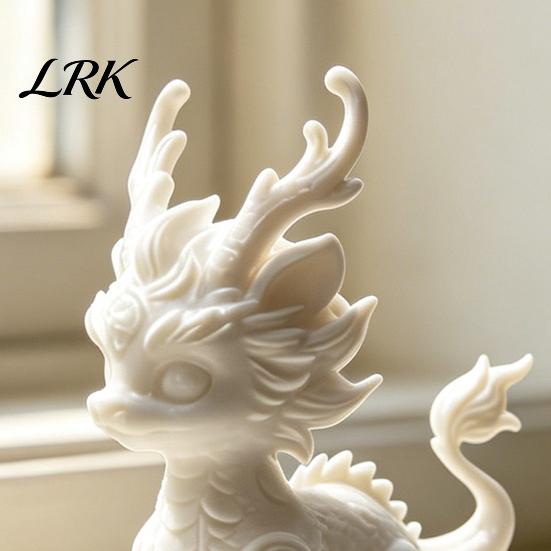 Auspicious Qilin Ornament 3D Printed Statue, Traditional Chinese Mythical Beast Figurine, High Precision Dragon Scale Carving Wealth And Blessings