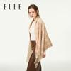 ELLE 100% Merino Wool Houndstooth Scarf & Shawl Gift Set
