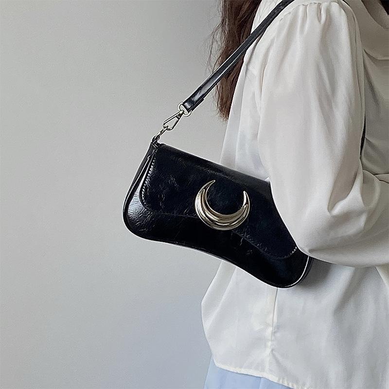 

Niche New одноплечевая женская сумка высокого класса Moon Lock Underarm Bag модная трендовая сумка через плечо для женщин