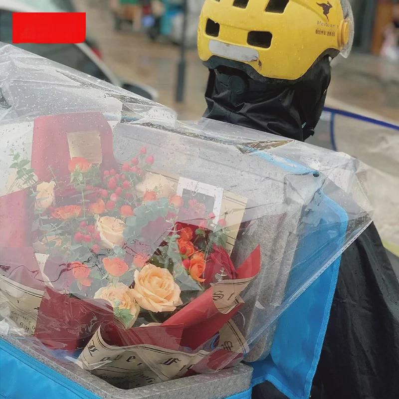 Transparent Waterproof Bouquet Delivery Bag for Flower Shops - Floral Packaging Materials