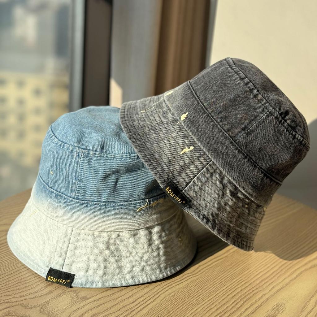 Spring and summer new denim fisherman hat for women2026Versatile casual sun protection hat, large head circumference, makes the face look smaller,