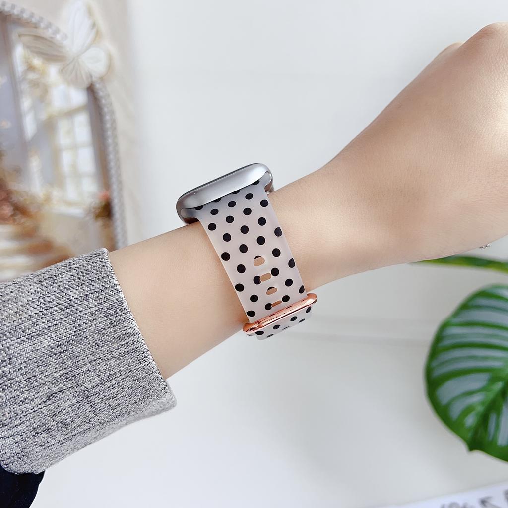 Watch Band for Apple Watch Series 10 9 8 7 SE 6 5 4 3 2 1 42mm 41mm 40mm 38mm Pattern Printed Clear Silicone Strap