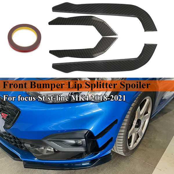 

Front Bumper Trim Strips, 4-Piece Set for 2019-2021 Ford Focus Hatchback/Sedan ST-Line Front Bumper Trim Strips