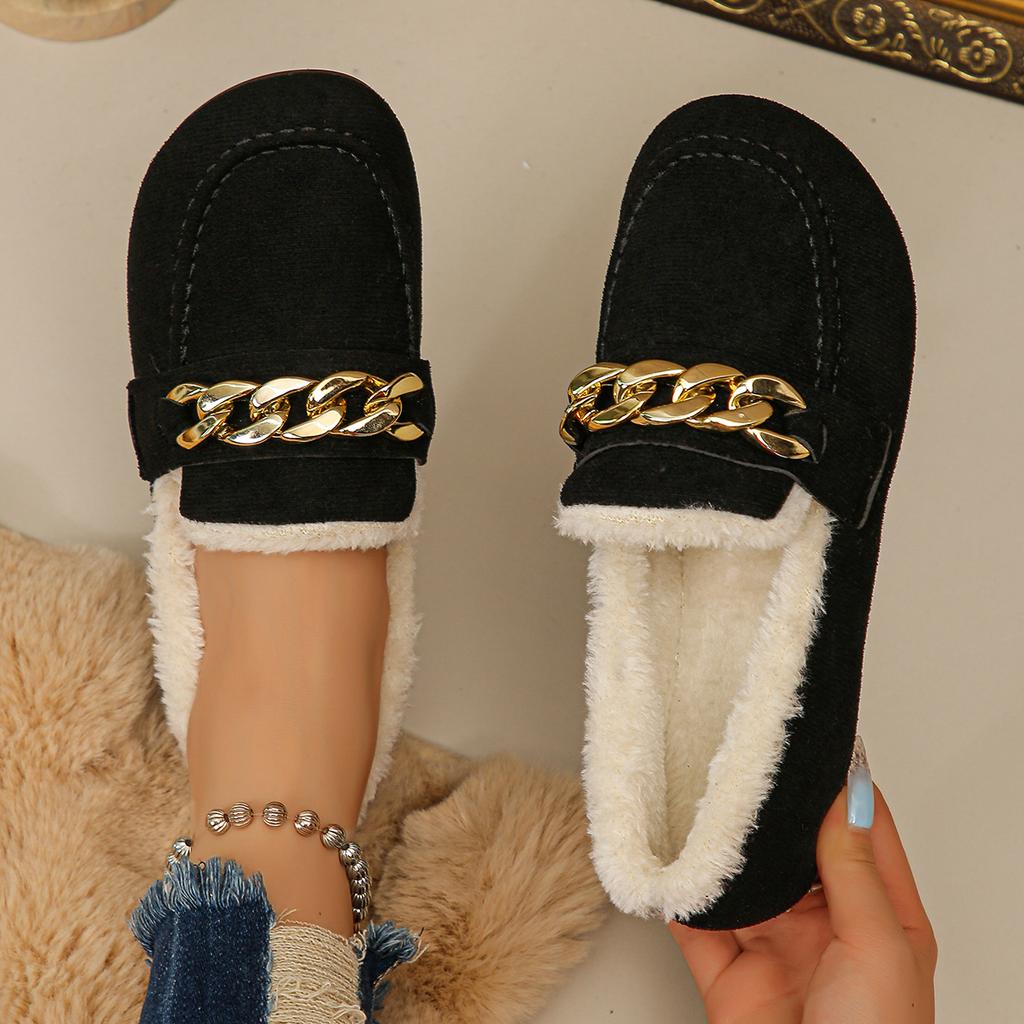 Fashion Women Boots New Warm Short Plush House Shoes for Women Slip on Fashion Flat Loafers Non Slip Thickened Fluff Ankle Boots Women