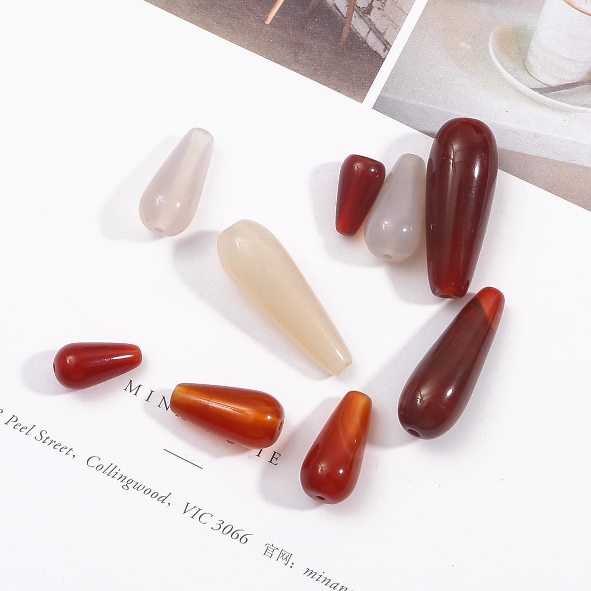 

2 шт. 10*20/10*30 мм бусина в форме капли с прямым отверстием, натуральный белый агат для изготовления ювелирных изделий своими руками