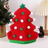 Classic Red Green Color Christmas Tree Hat Funny Style Soft Material Christmas Cap Adult Size Festive Hat New Year Party