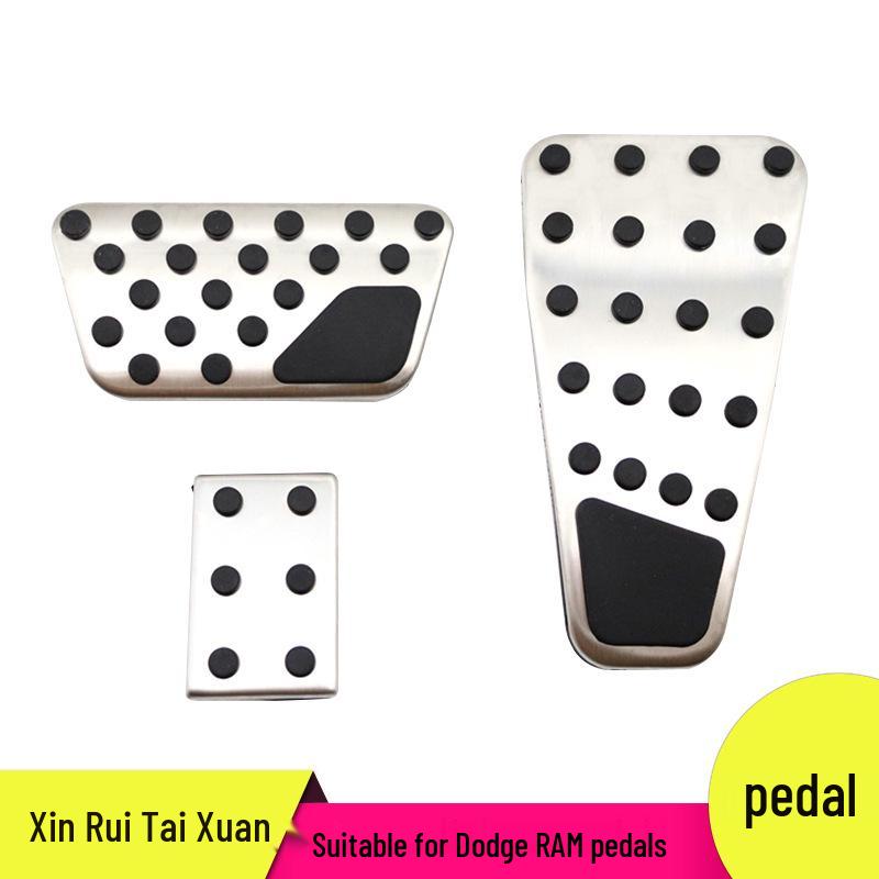 

Нескользящий декоративный набор педалей для Dodge RAM (газ, тормоз и площадка для отдыха) Aluminum Alloy + Hard Rubber