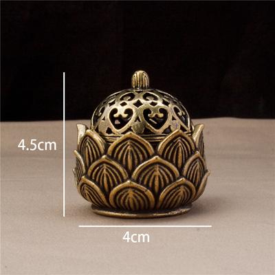 1 Adet Dekoratif Tütsü Brülörü Retro Bakır Küçük Lotus Tütsü Tutucu Tütsü Masaüstü Süsü Mağaza Ofis Ev İçin