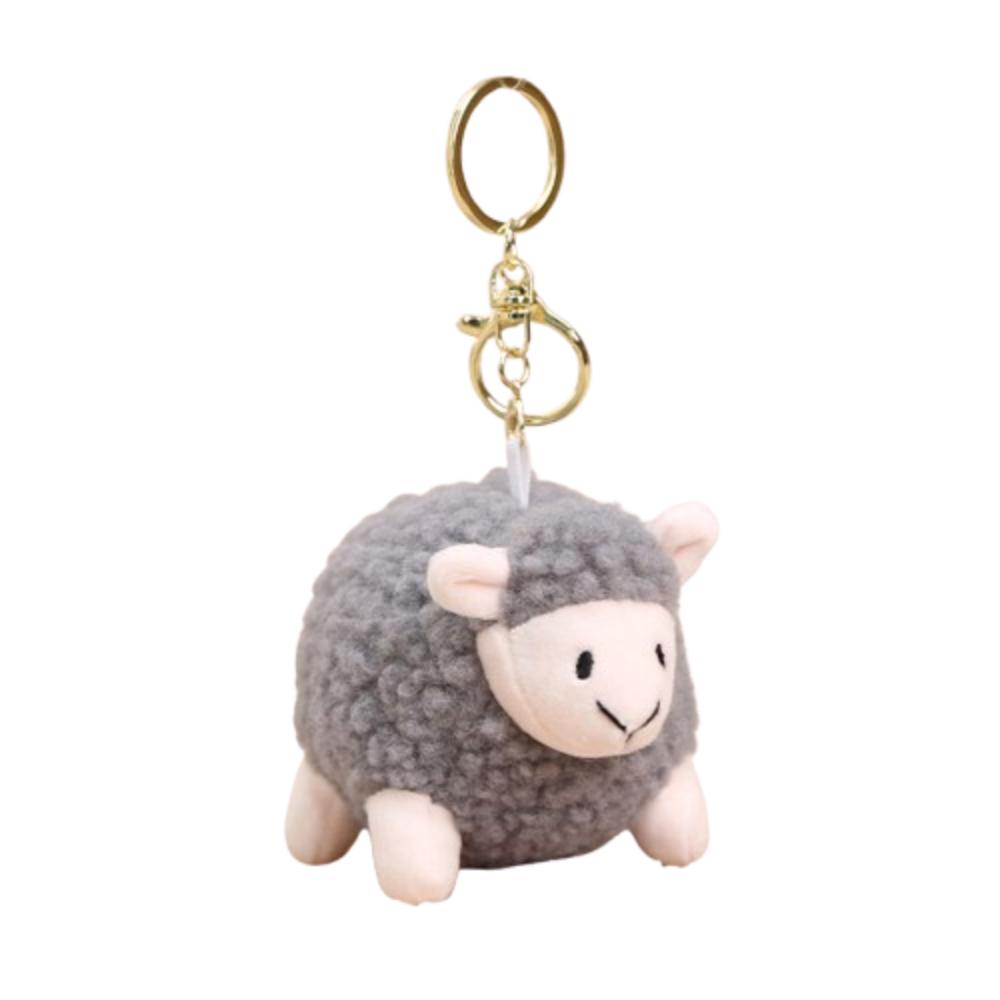 PP Cotton Little Lamb Plush Keychain Stuffed Keychain Lamb Plush Toy  Keyrings Accessories серый
