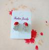 High Quality Santa Claus Hat Women Stud Earrings Christmas Gifts Christmas Jewelry Diamond Earrings