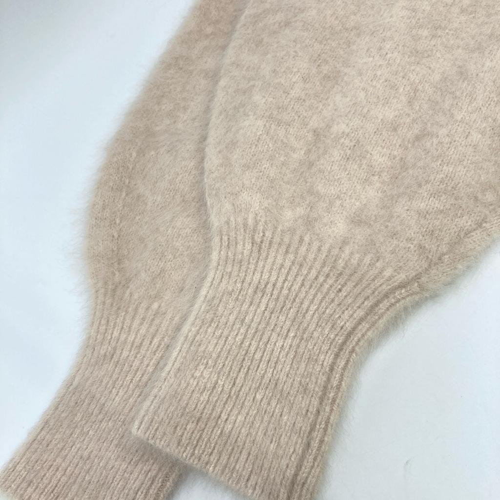 Rouge vif 3145-00-40000 Pink Fox & Raccoon Puff Sleeve Knit tops Not written BeigeUsed