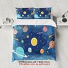 3Pcs Space Planet Bedding Sets 3D Printed Cosmic Universe Duvet Cover Sets With Pillowcases No Filling