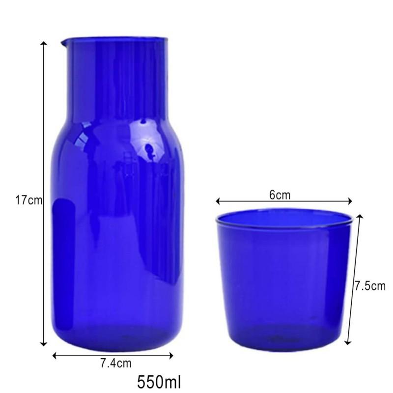 550ml Glass Teacup Set Heat-Resistant Drinking Juice Cup With Tea Pitcher Water Bottle Home Cafe Drinkware Glass Juice Drink Pot